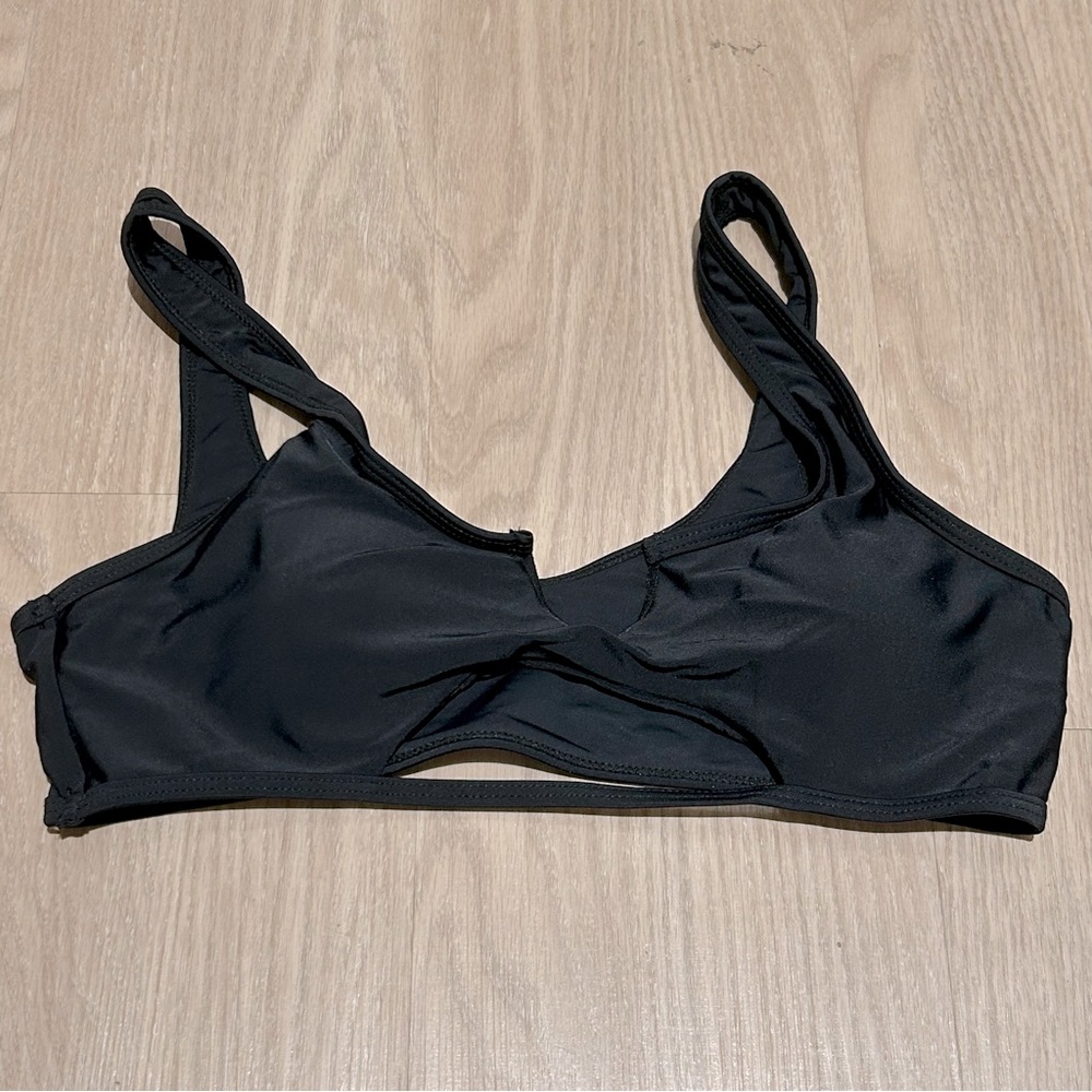 Sexy black swim top peekaboo